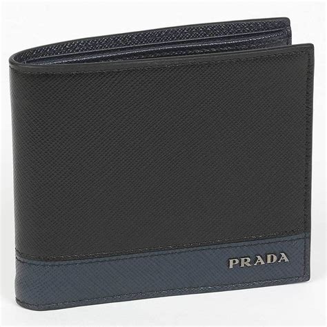 blue prada mens leather wallet|prada wallet on sale.